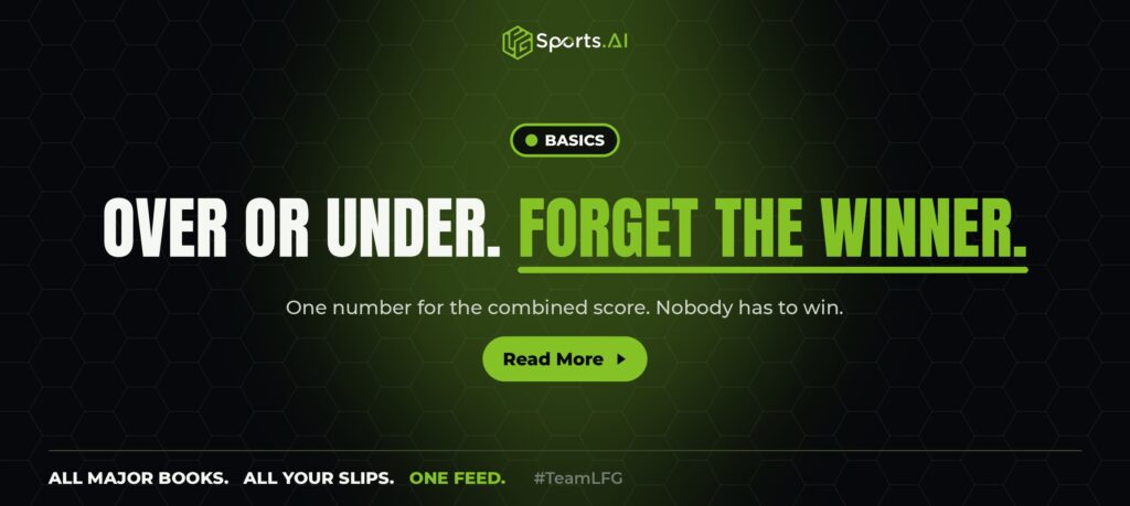 LFG Sports AI how to bet the over under totals explained sports betting basics